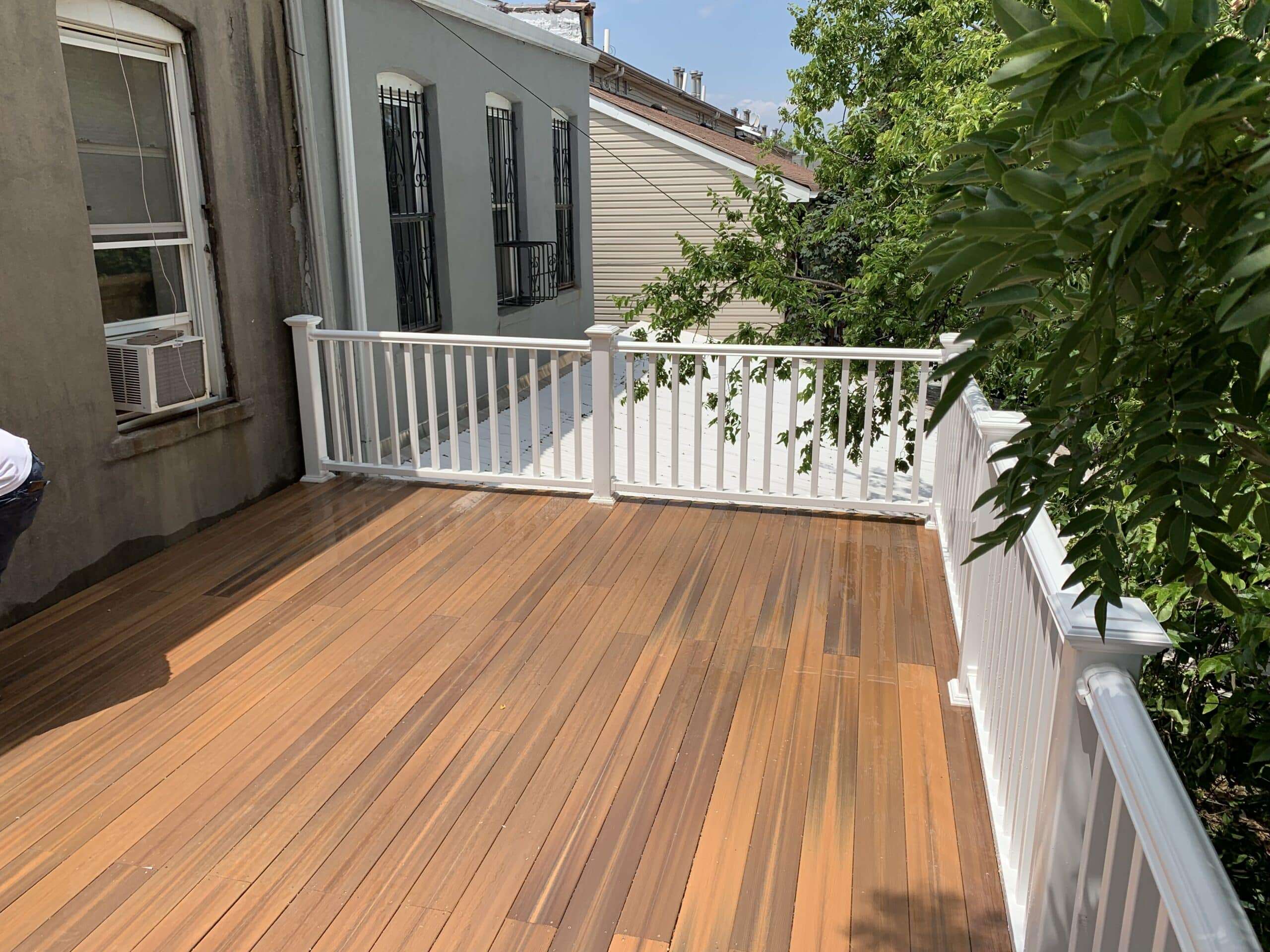 Multi-level composite deck in Scarsdale