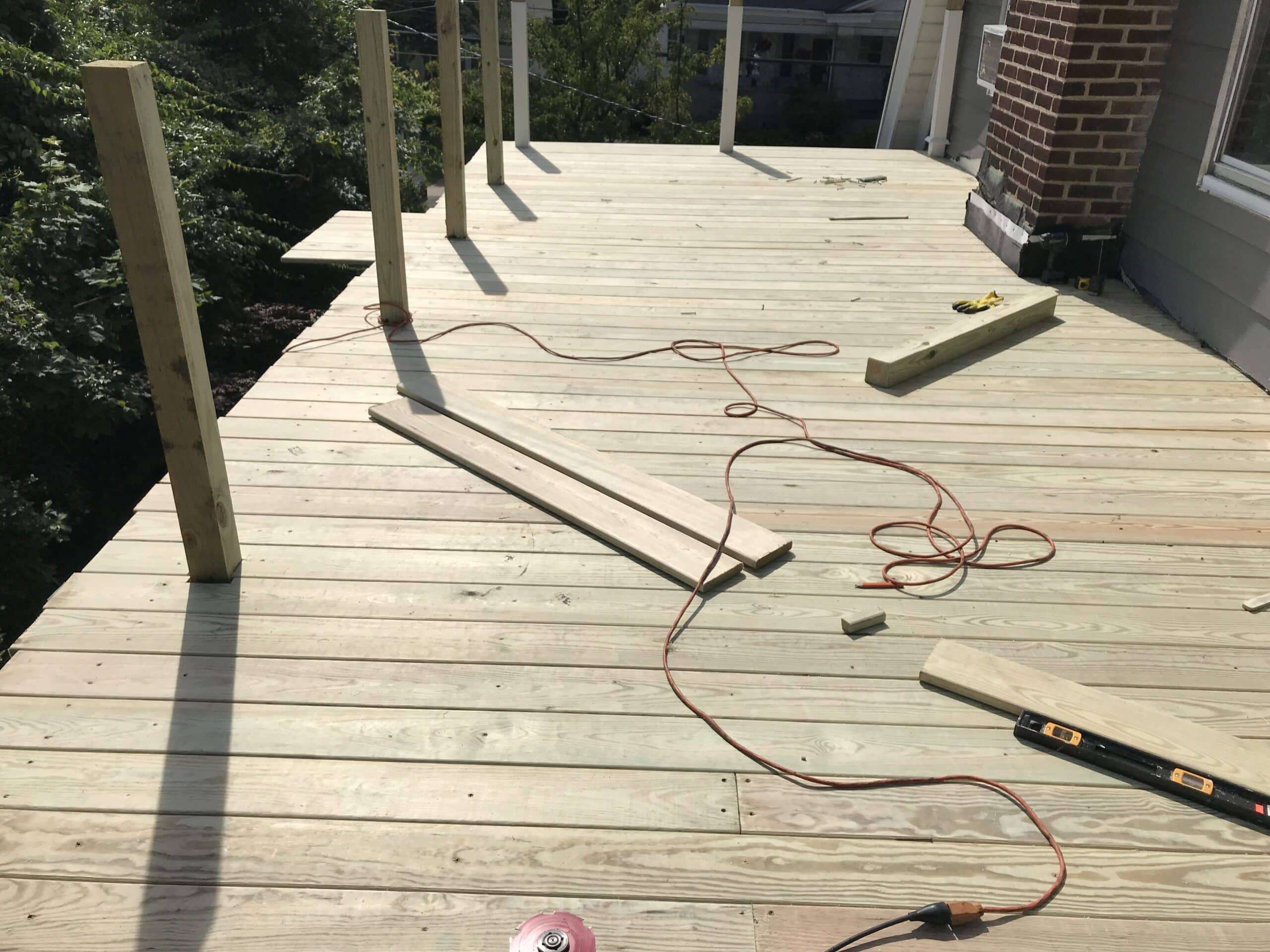 Pressure-treated deck in Yonkers